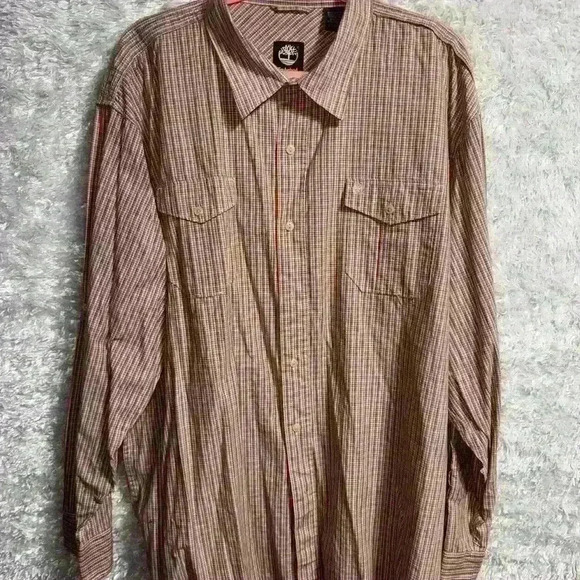 Timberland Plaid Button Down Tops for Men XXL - Picture 6 of 6